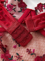 Bodies Estella – Tulle Brodé Floral Rouge
