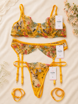 Ensemble de Lingerie Brodée Florale Estella