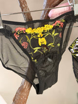 🌸 Culotte Broderie Florale Transparen