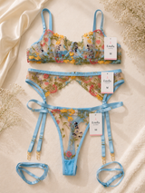 Ensemble de Lingerie Brodée Florale Estella