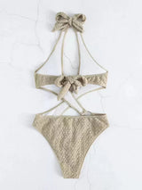 Maillot de Bain 1 Pièce Élégance Sable
