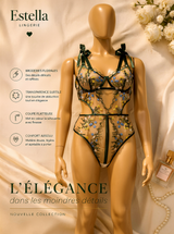 Body Brodé Floral Estella – Édition Jardin Secret