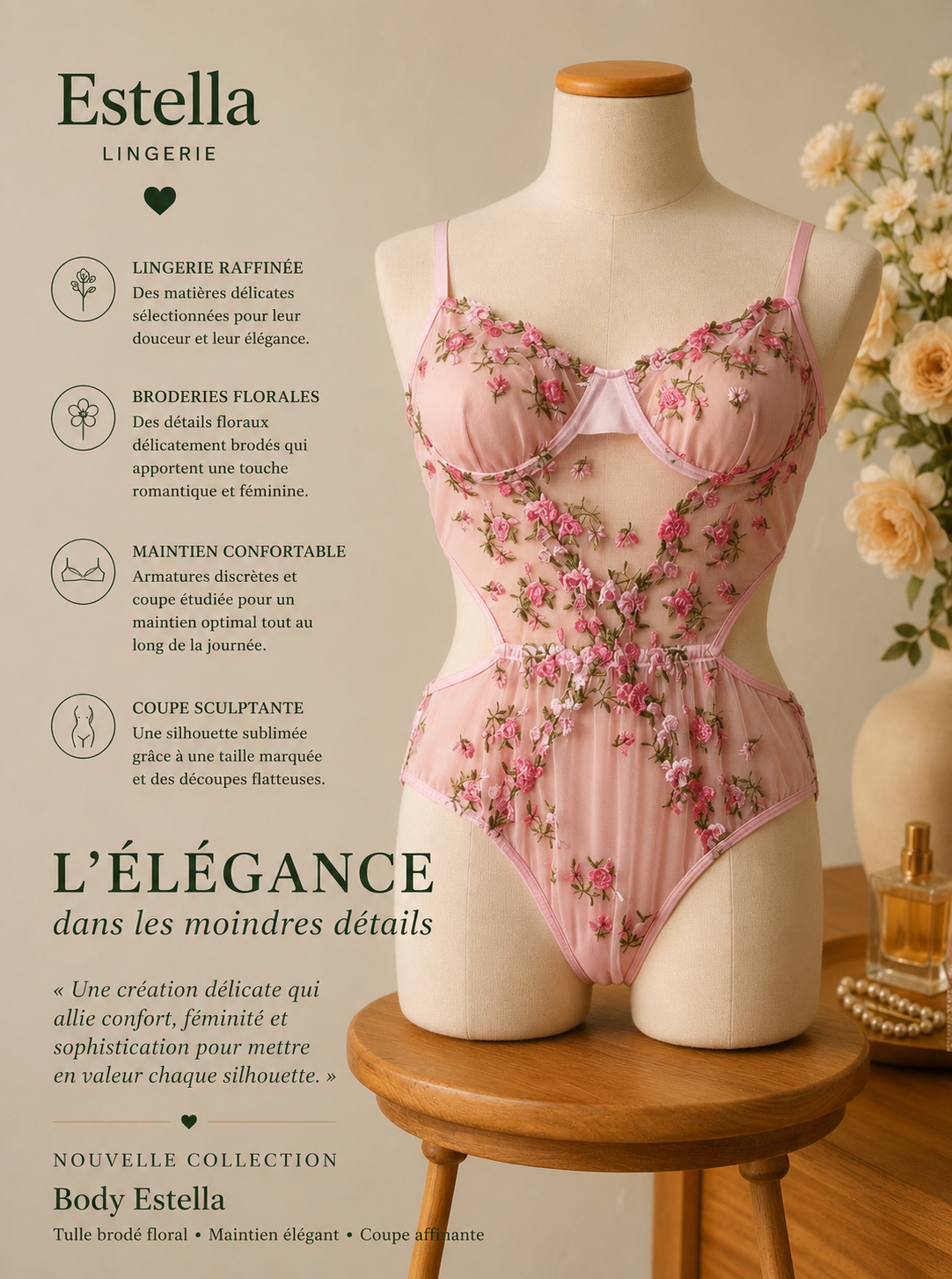 Body Estella Rose – Élégance Florale